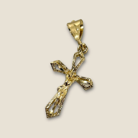 DIJE MEDALLA CRISTO CRUCIFICADO ORO LAMINADO 18K